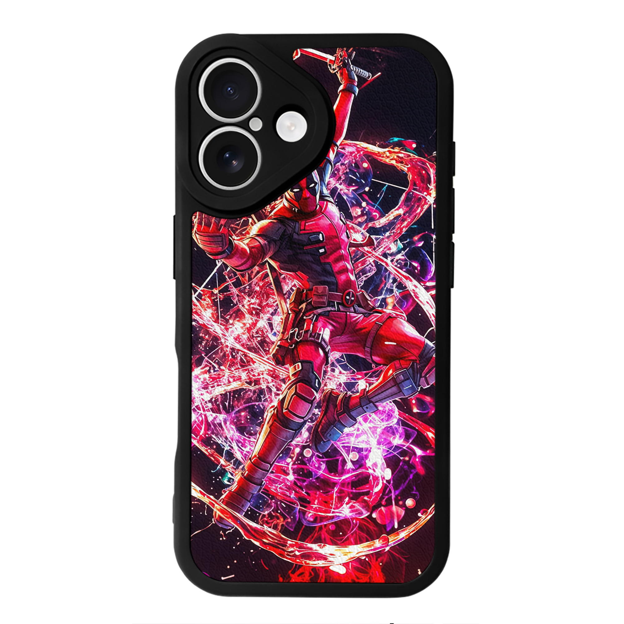 （画像用） Deadpool デッドプール 【iPhone 16シリーズ対応】シリコンスマホケース（レザー調） 材質：シリコン